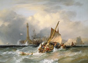 Lugger die Margate Binnenkomt
