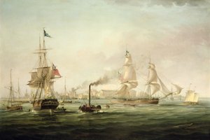 Uitzicht op de haven van Hull met de Spartan