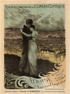 Poster voor de opera Louise door Gustave Charpentier, 1900