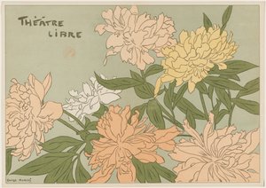 Myrane et Les Chapons Programma voor Théâtre Libre, 1889 door Georges Auriol