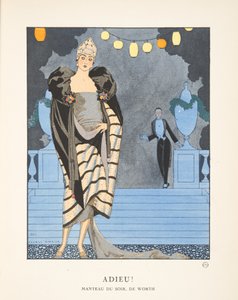 Adieu, uit een verzameling modeplaten door Georges Barbier