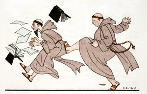 Achtervolgd door de Abt door Georges Barbier