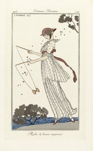 Robe de Linon Imprimé, uit Costumes Parisien, pub.1913
