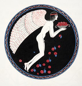 Roses dans la Nuit, illustratie uit Les Chansons de Bilitis, door Pierre Louys, pub. 1922 door Georges Barbier
