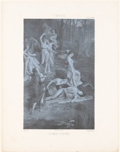 Orpheus wordt gedood door bacchanten (Salon van 1866) door Georges Bellenger