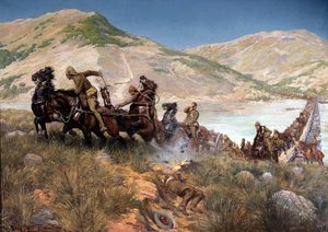 Buller’s Laatste Oversteek van de Tugela, februari 1900 door Georges Bertin Scott
