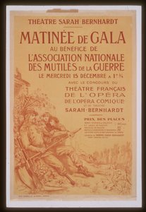 Gala ochtend ten behoeve van de Nationale Vereniging van Oorlogsinvaliden Sarah Bernhardt Theater door Georges Clairin