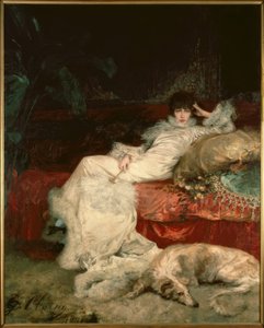 Sarah Bernhardt / Schilderij van G. Clairin