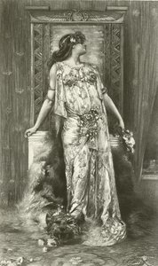 Sarah Bernhardt als Cleopatra door Georges Clairin