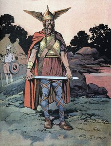 Portret van Vercingetorix, krijger en Gallische leider van de Arvernes-stam door Georges Conrad