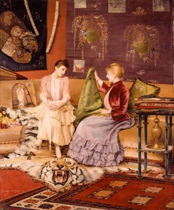 Een moeilijke beslissing (olieverf op doek)