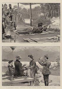 Een Japanse Bisley, schetsen bij het jaarlijkse schietfestival in Kioto