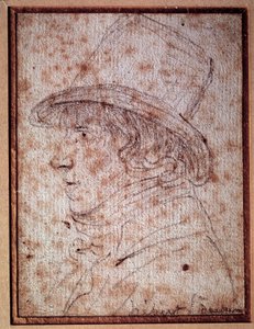 Portret van Jacques Hebert (1757-1794) journalist en revolutionair politicus, oprichter van de krant “le père Duchesne”. Tekening door Gabriel door Georges Francois Gabriel