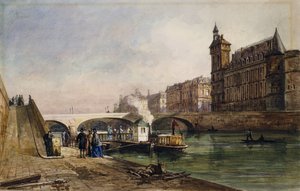 Op de Seine, Parijs door Georges Francois Guiaud