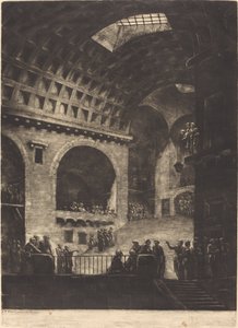 Uitzicht op een gevangenis door Georges François Blondel