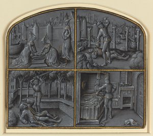 Vier Scènes uit de Legendes van Judas en Pilatus door Georges Hurtrel