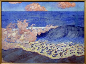 Blauwe marine, golfeffecten door Georges Lacombe