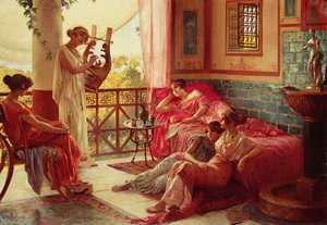De Lierspeler door Georges Marie Rochegrosse