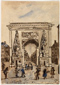 Ingang van de voorstad Saint-Martin door Georges Michel