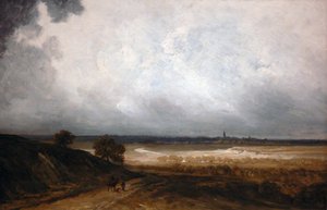 Landschap met figuren. door Georges Michel