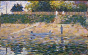 Boten bij het Strand van Asnières