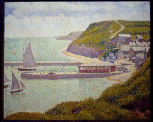 Port en Bessin, voor haven, vloed