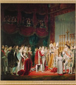 Het huwelijk van Napoleon I en Marie Louise van Habsburg-Lotharingen ... (schilderij op doek)