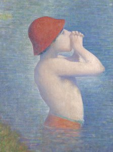 Detail van de Baders bij Asnières, 1884
