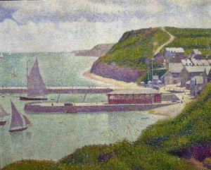 Haven van Port-en-Bessin bij vloed