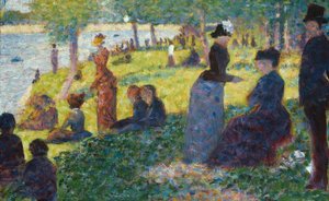 Olie schets voor "Een zondag op La Grande Jatte — 1884"
