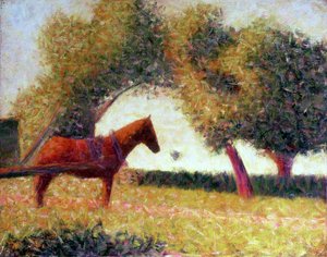 Het aangespannen paard, 1883