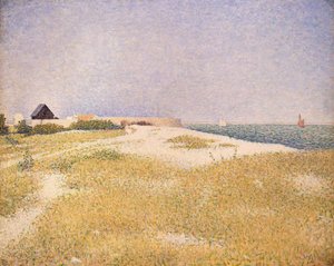 Uitzicht op Fort Samson, 1885 door Georges Seurat