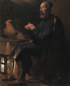 Frans: Les larmes de Saint-Pierre Saint Peter Repentant door Georges de La Tour
