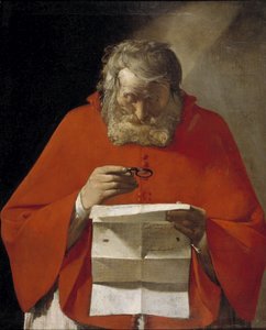 Sint Hiëronymus leest een brief, ca. 1628-1629 door Georges de La Tour