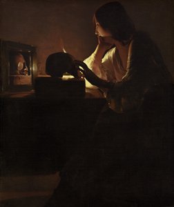 De berouwvolle Magdalena, c. 1635-1640 door Georges de La Tour