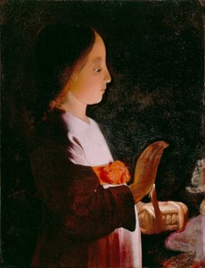 Jonge maagd Maria door Georges de La Tour