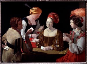 De valsspeler met de aas van ruiten door Georges de La Tour