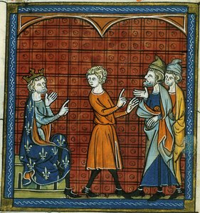 Verbanning van Joden, uit Chroniques de France ou de St Denis, 14e eeuw (22702885262)
