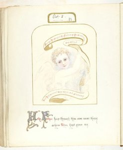 Zonder Titel [cherub en religieuze tekst] door Georgina Cowper