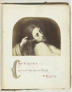 Zonder titel [illustratie van Jezus met Bijbelse citaat], 1855-1868 door Georgina Cowper