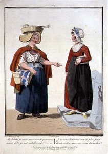 Visverkopers, gegraveerd door L. Portman