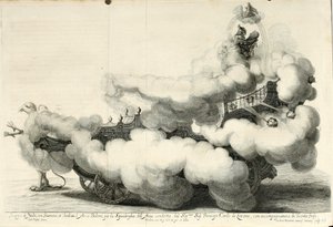 Overwinningsdispuut van de lucht en het water. Vrolijk feest te paard - De strijdwagen (1667) door Gerard Bouttats