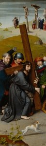 Christus draagt het kruis, met de kruisiging, ca. 1510