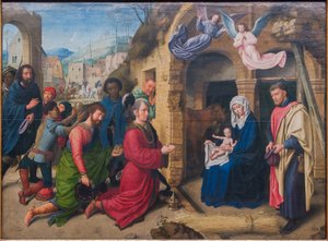 Duits: Die Anbetung der Könige (kopie naar Hugo van der Goes) Aanbidding der Koningen door Gerard David