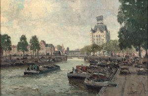 Een uitzicht op het Witte Huis, Rotterdam door Gerard Delfgaauw