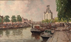 Een Uitzicht op het Witte Huis, Rotterdam door Gerard Delfgaauw