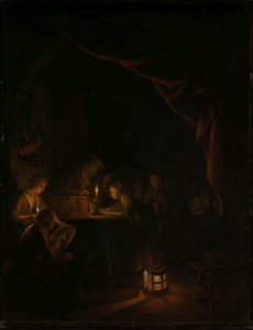 De nachtschool door Gerrit Dou