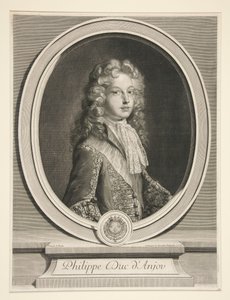 Filips V, hertog van Anjou door Gérard Edelinck
