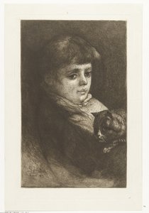 Portret van Eleonora Bos met poes