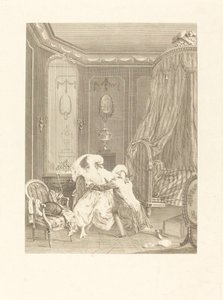 De late berouw door Gerard Rene Le Vilain after Nicolas Lavreince